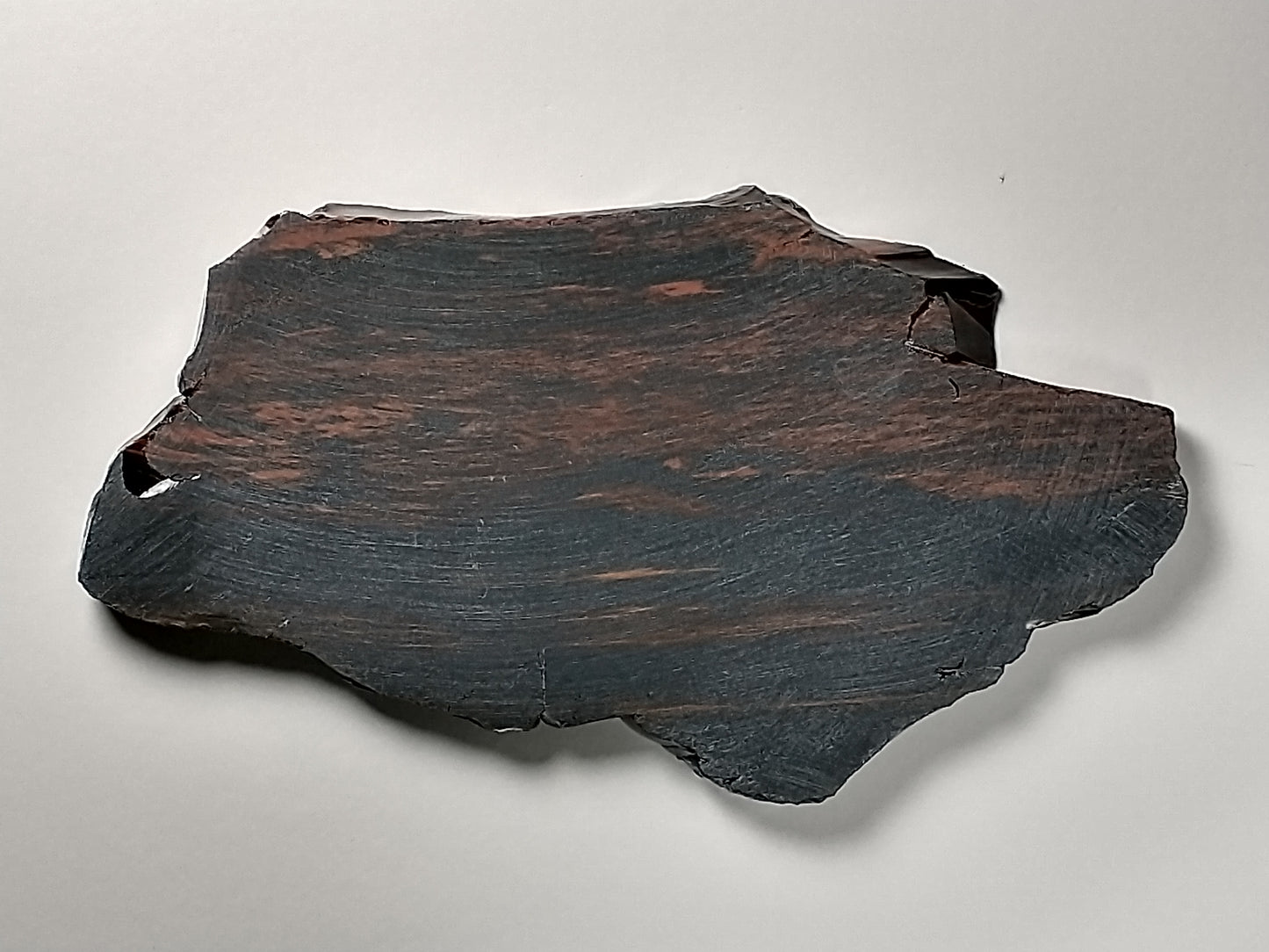 Obsidian Mahogany Slab Crystal, Polished Side, 5 inch
