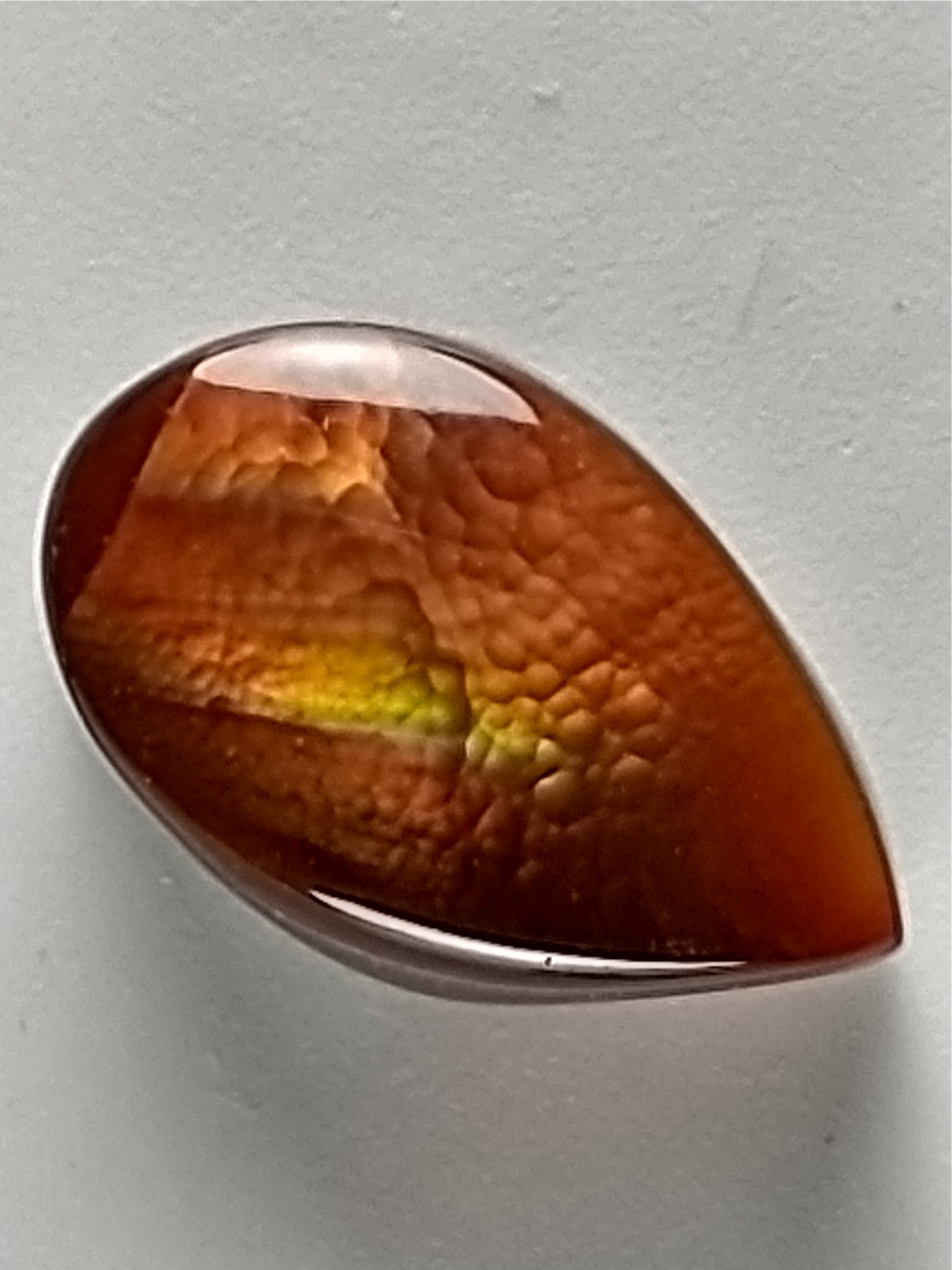 Fire Agate Cabochon, 2 Carat