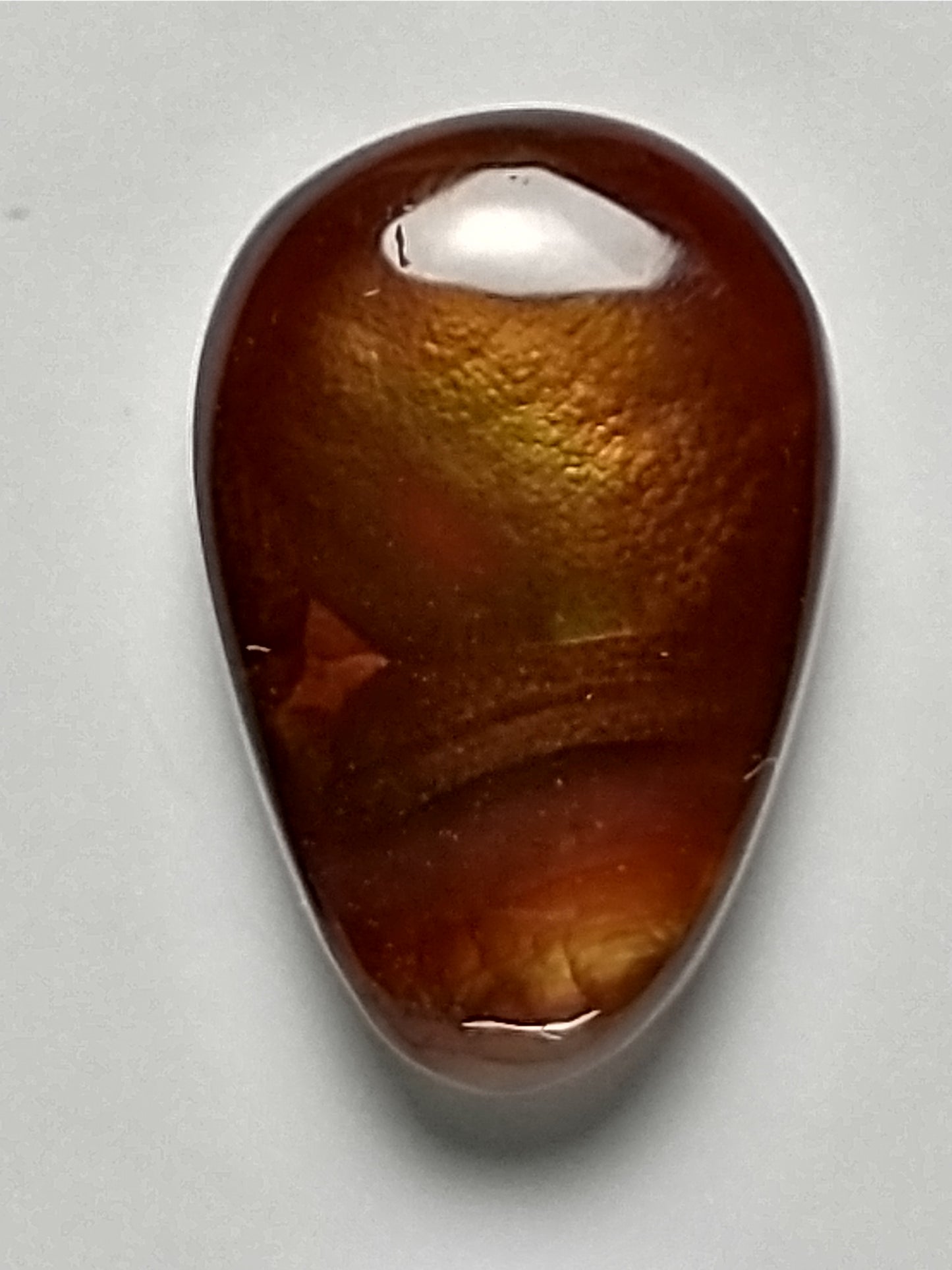 Fire Agate Cabochon, 3.5 Carat
