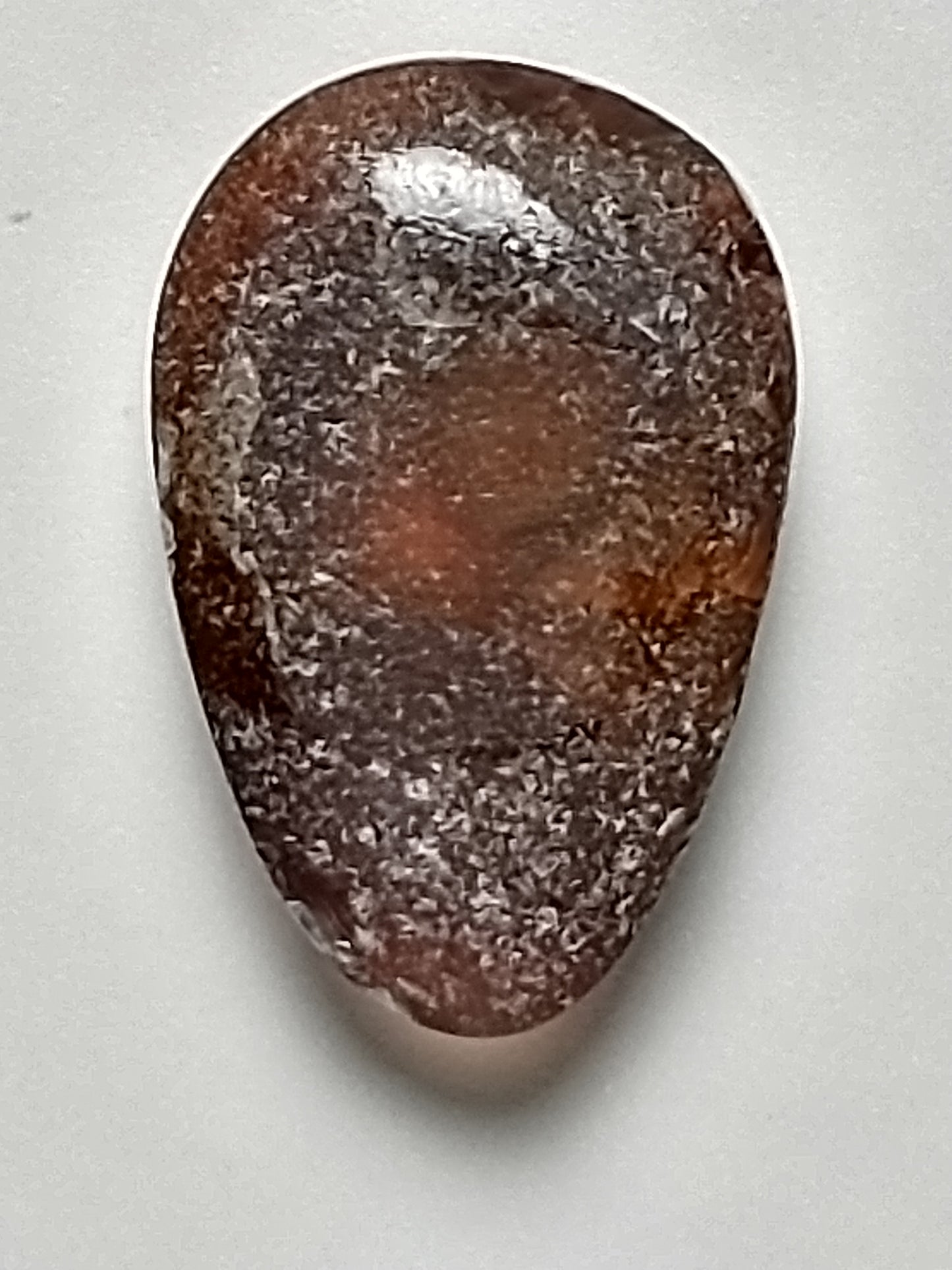 Fire Agate Cabochon, 3.5 Carat