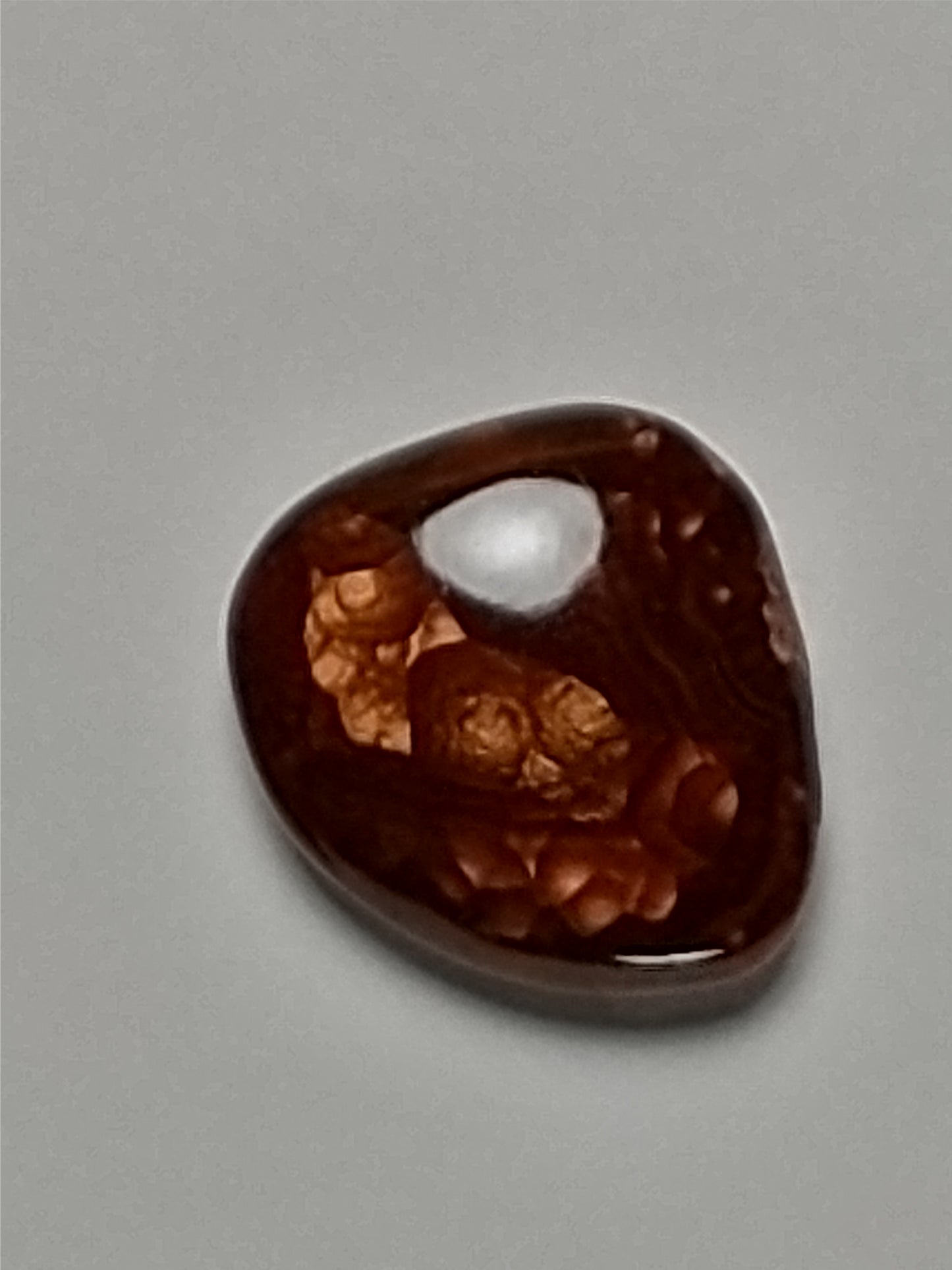 Fire Agate Cabochon, 2 Carat