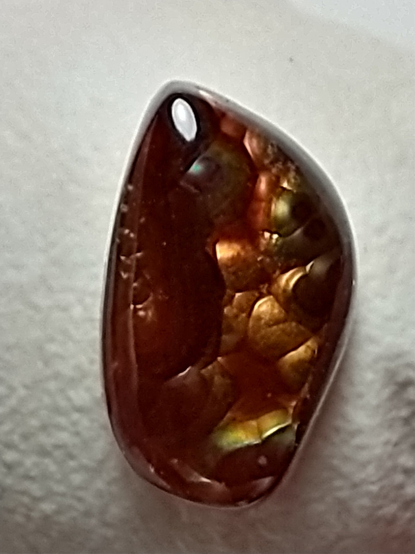 Fire Agate Cabochon, 2.5 Carat