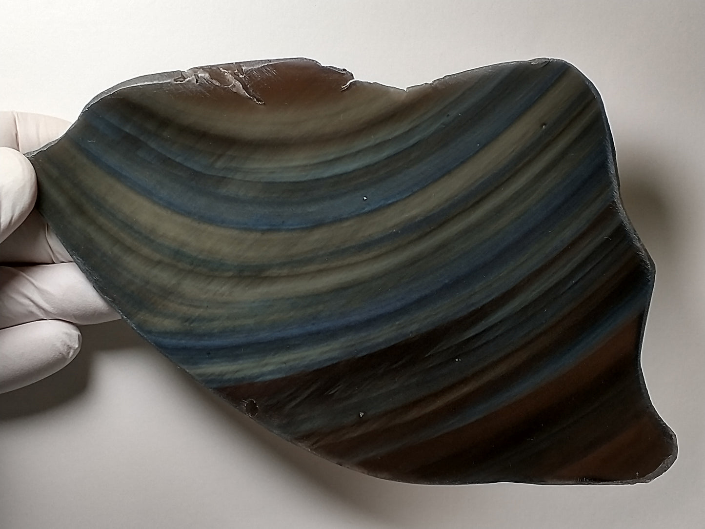 Obsidian Rainbow Slab Crystal, Polished Side, 7 inch