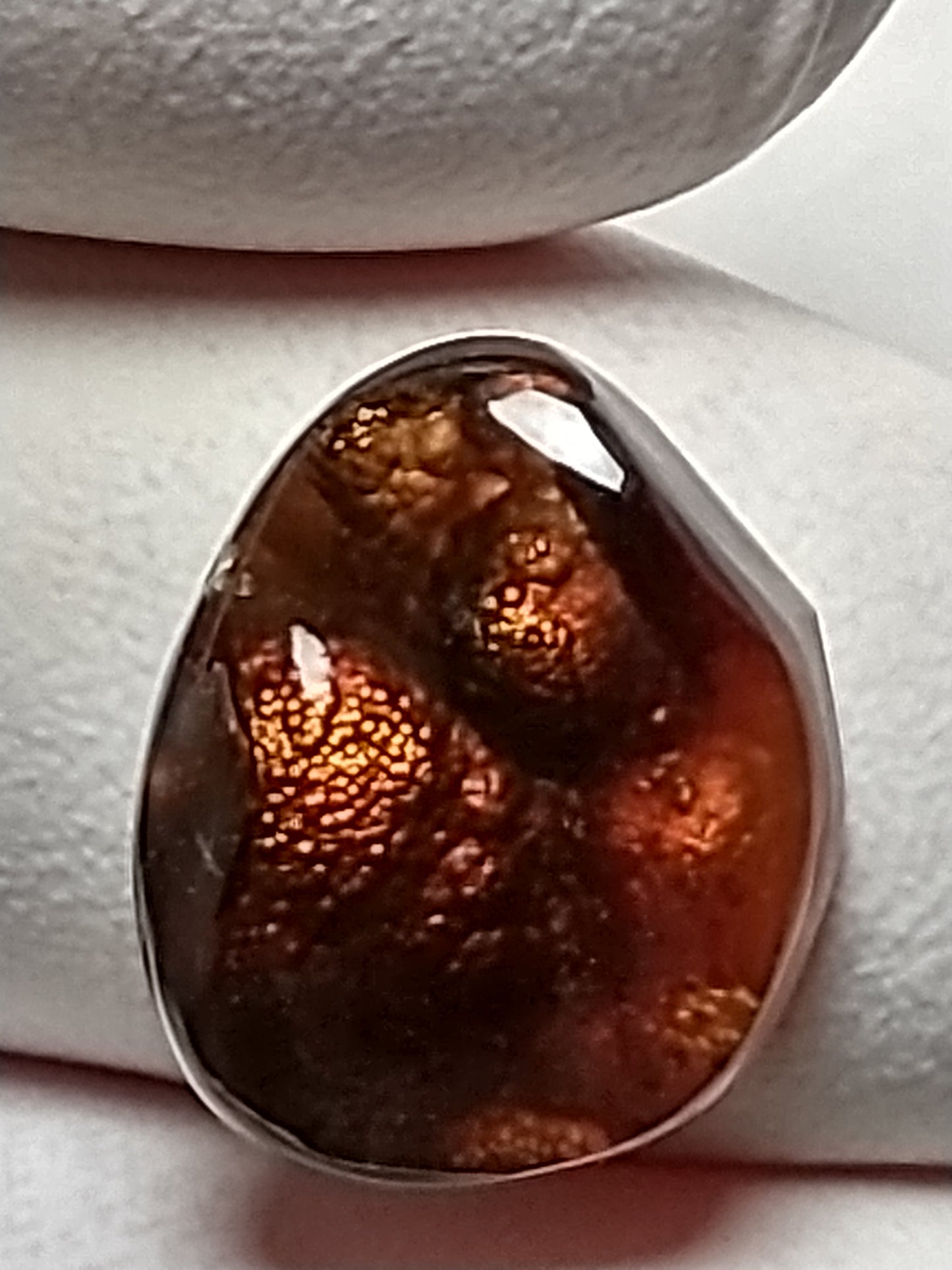 Fire Agate Cabochon, 5 Carat