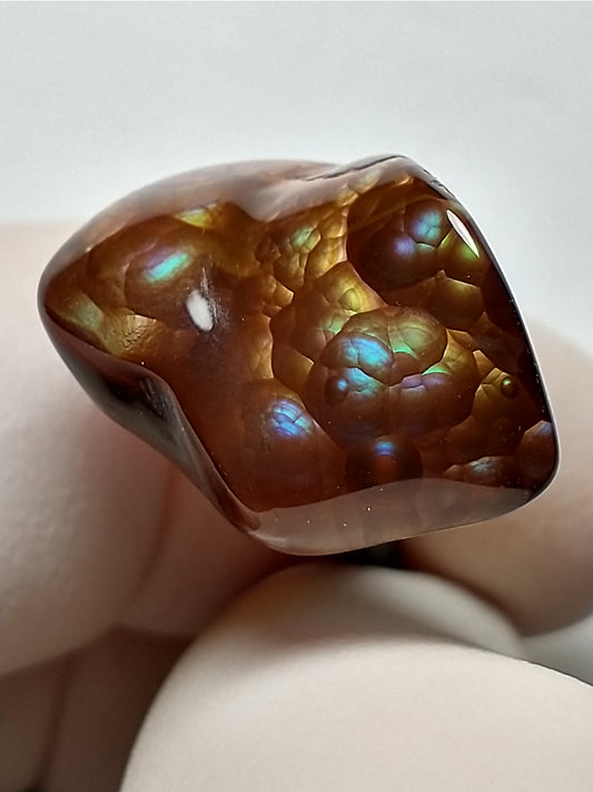 Fire Agate Cabochon, 13 Carat
