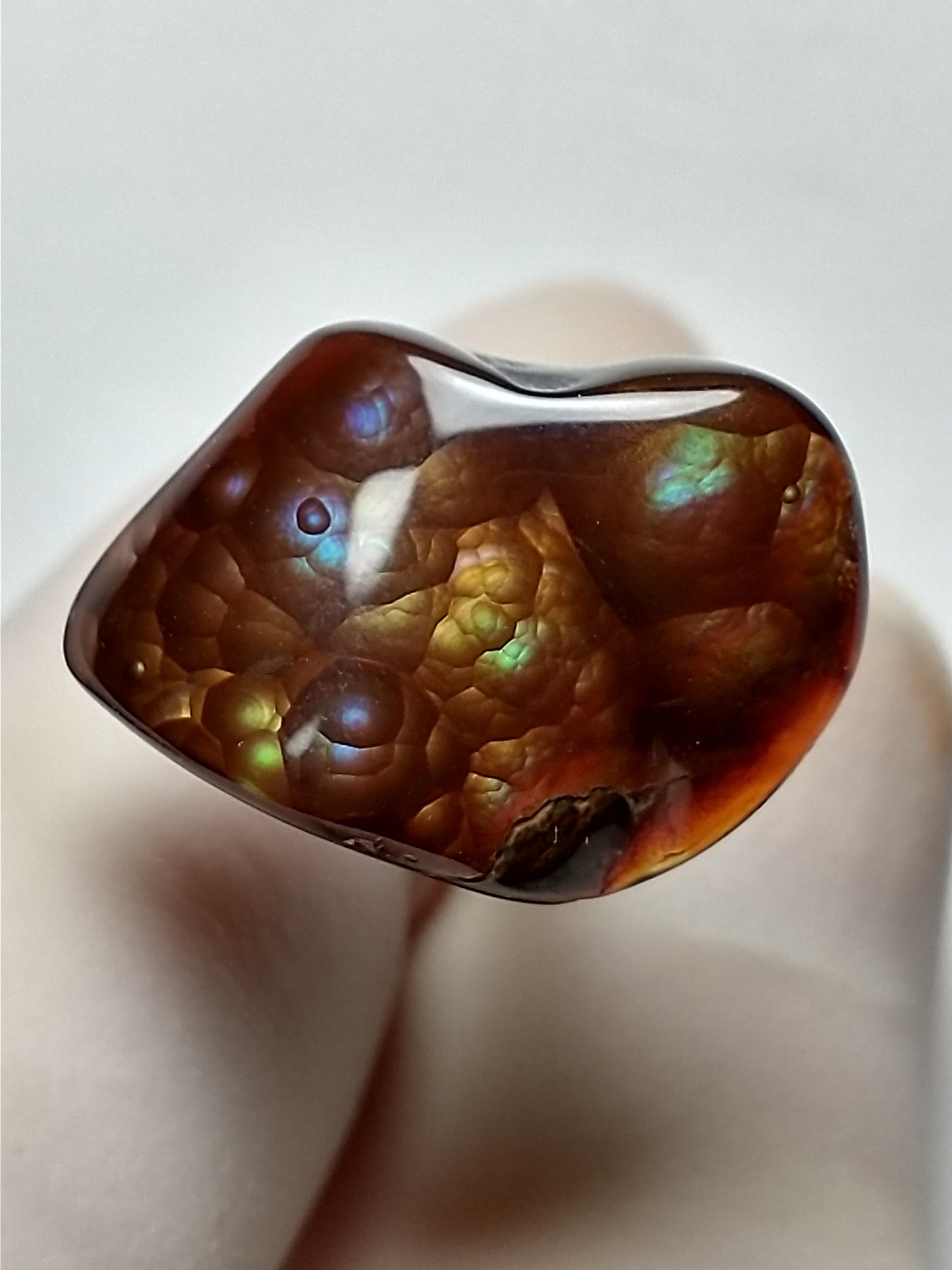 Fire Agate Cabochon, 13 Carat