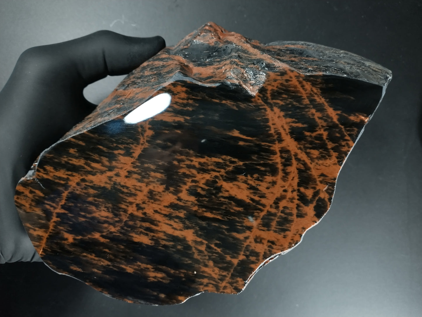 Obsidian Mahogany Rough Crystal, Partial Polish, 4.0 lbs