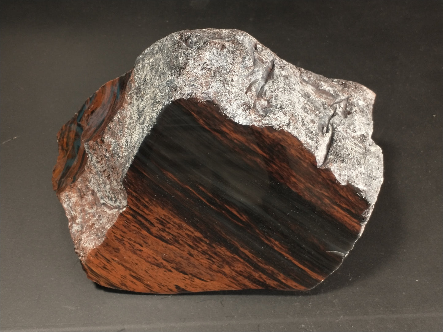 Obsidian Mahogany Rough Crystal, Partial Polish, 4.3 lbs