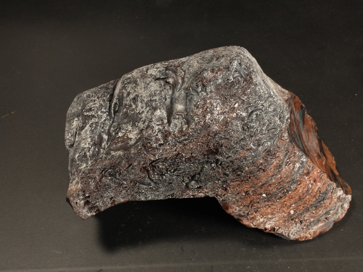 Obsidian Mahogany Rough Crystal, Partial Polish, 4.3 lbs