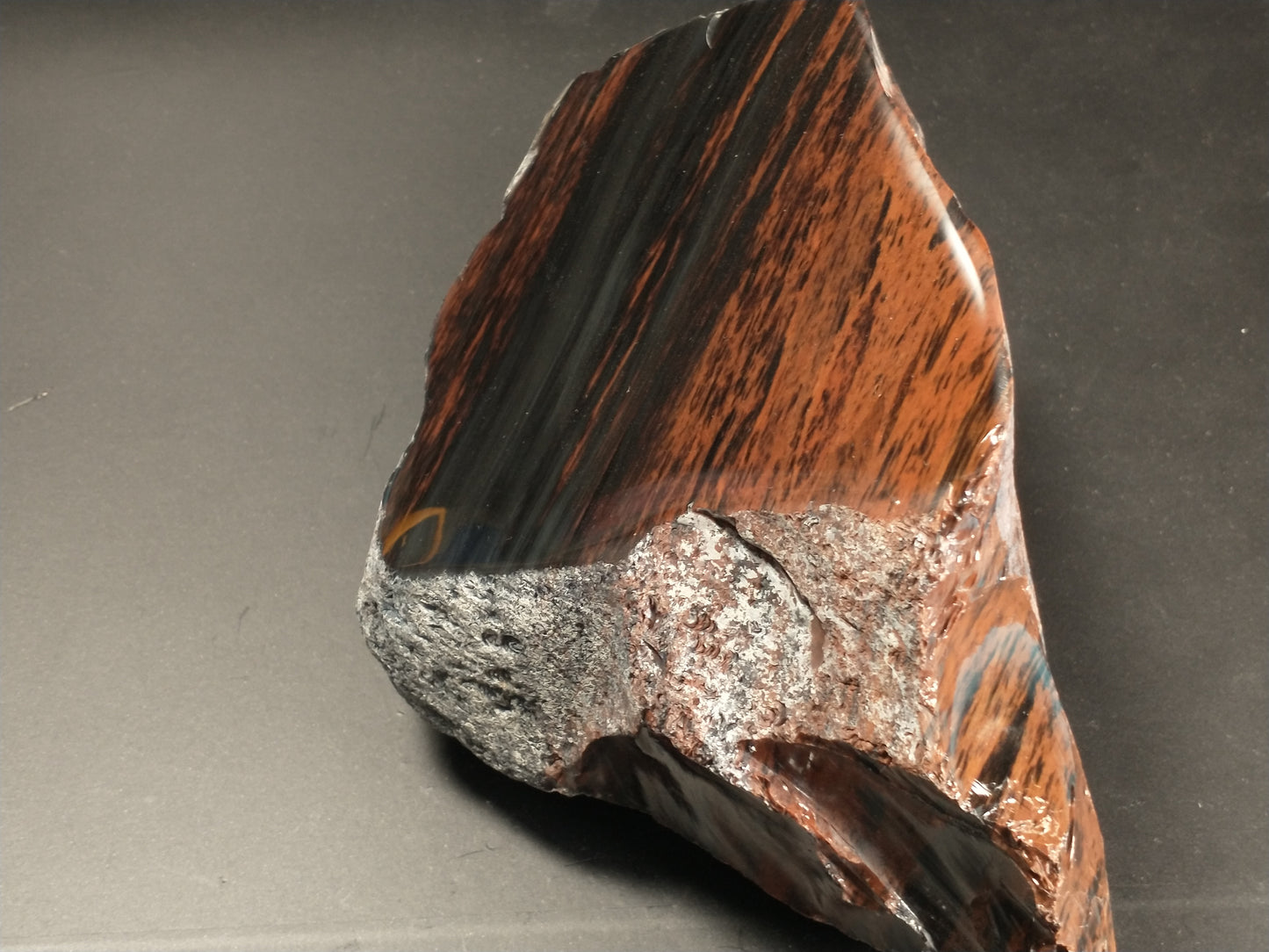 Obsidian Mahogany Rough Crystal, Partial Polish, 4.3 lbs