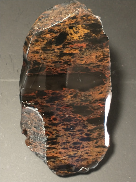 Obsidian Mahogany Rough Crystal, Partial Polish, 1.6 lbs