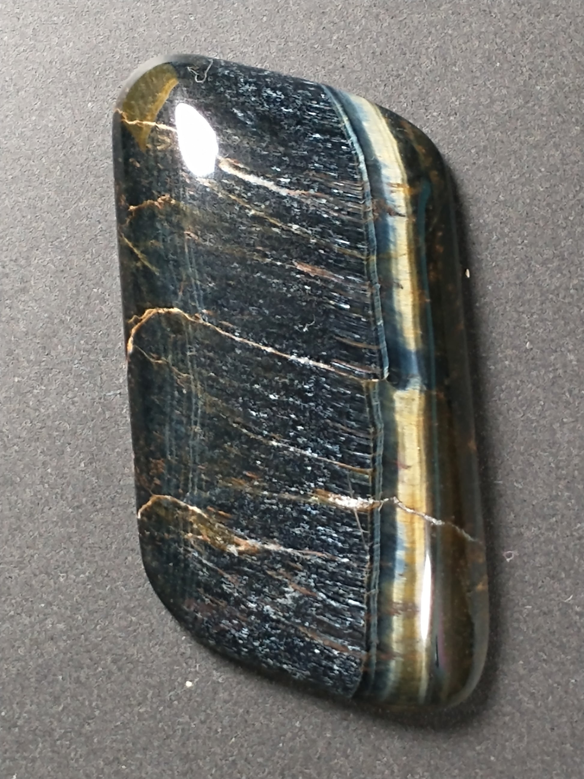 Tiger Eye Blue Cabochon Medium