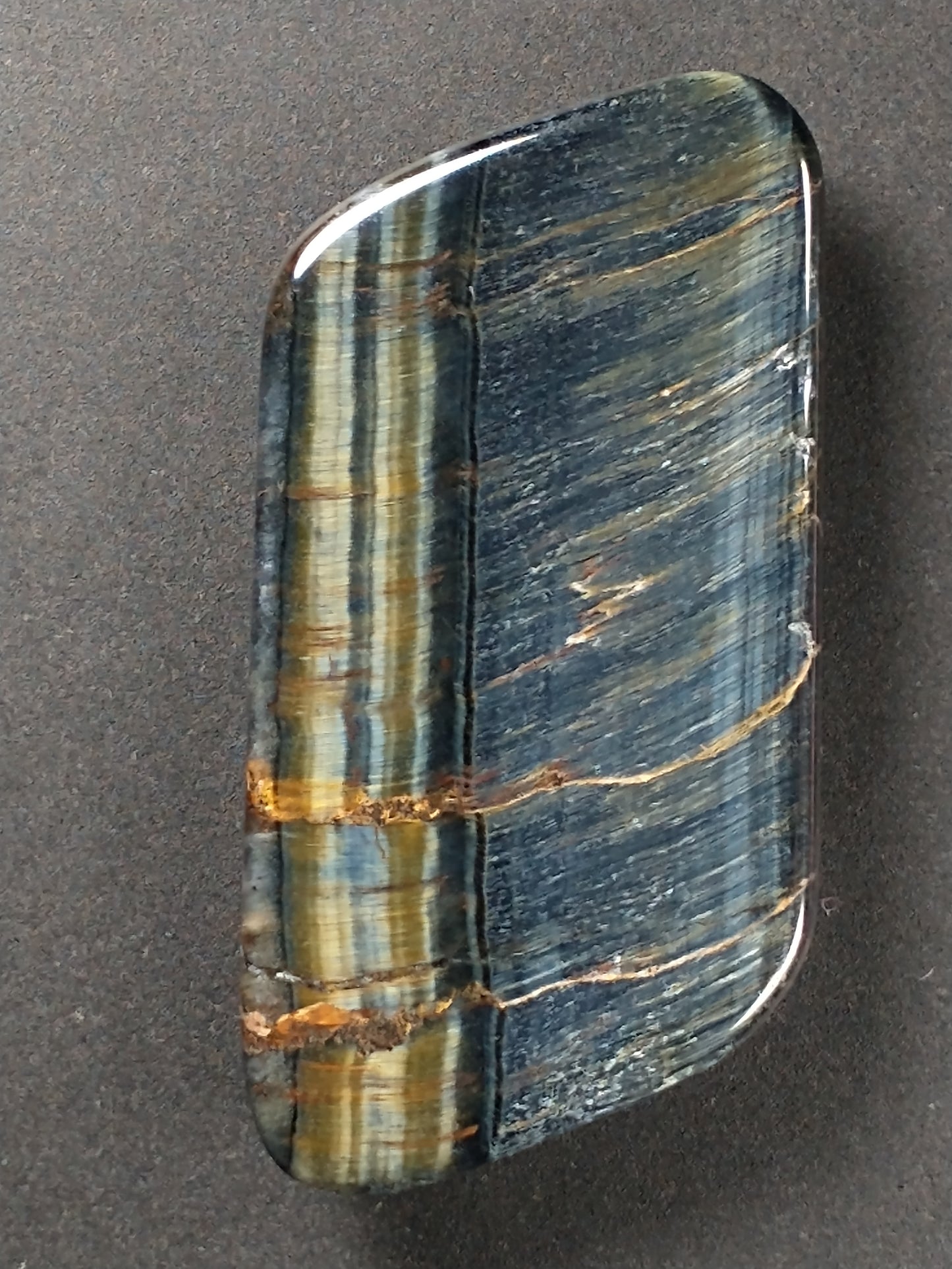 Tiger Eye Blue Cabochon Medium