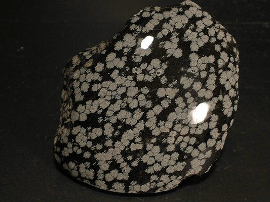 Obsidian Snowflake Rough Crystal, Partial Polish, 1.5 lbs