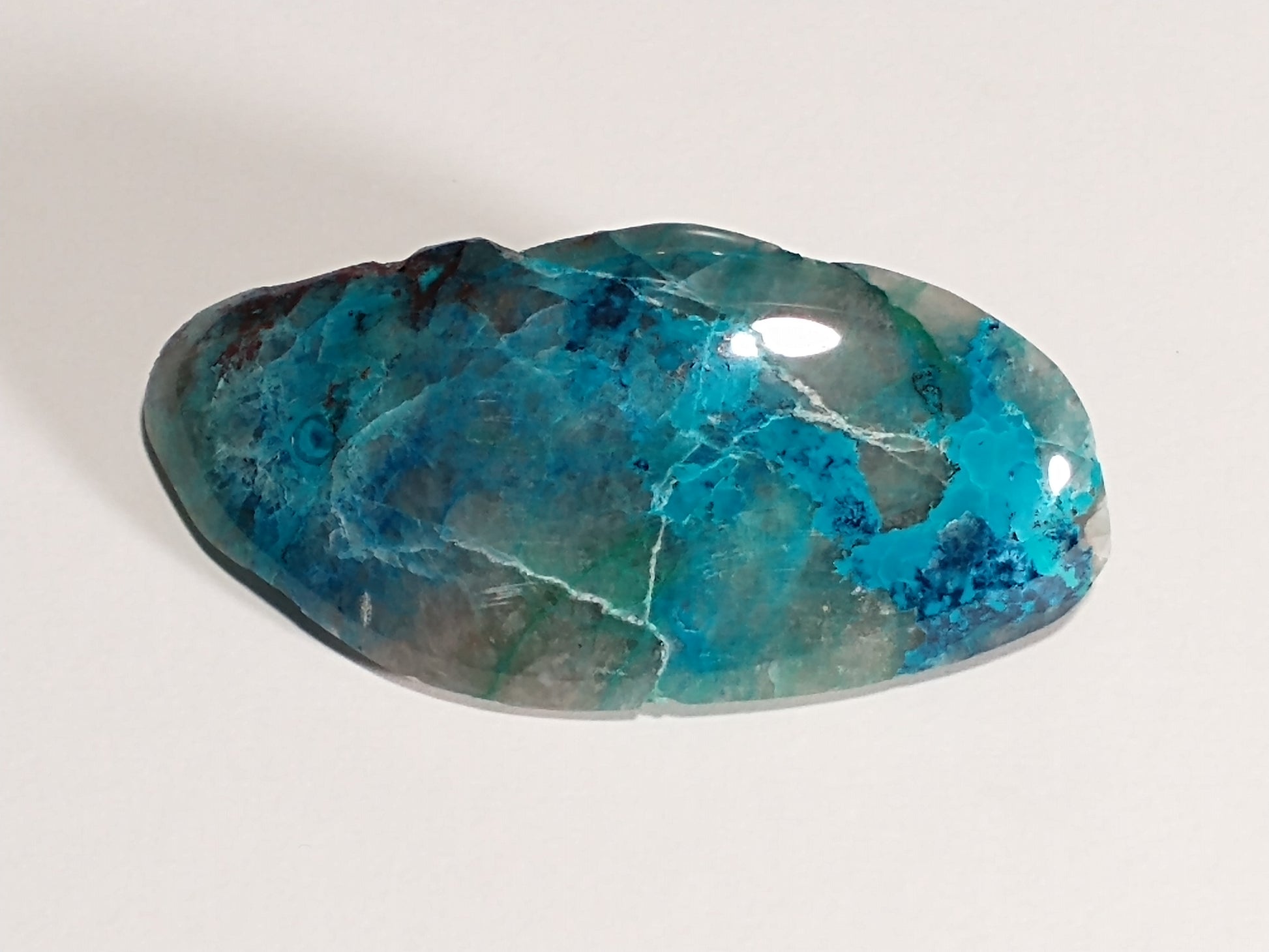 Shattuckite-Chrysocolla Rough, Partial Polish, 3.0 oz