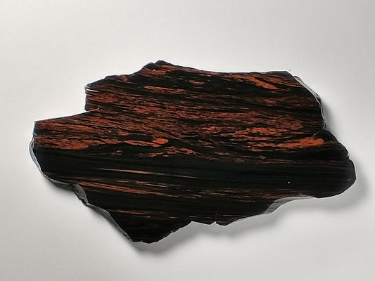 Obsidian Mahogany Slab Crystal, Polished Side, 5 inch