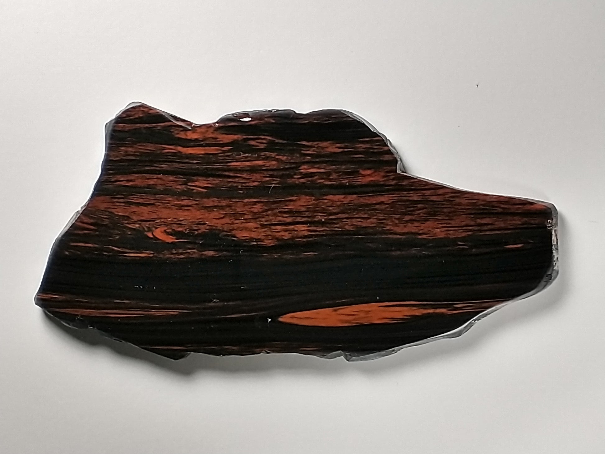 Obsidian Mahogany Slab Crystal, Polished Side, 5 inch