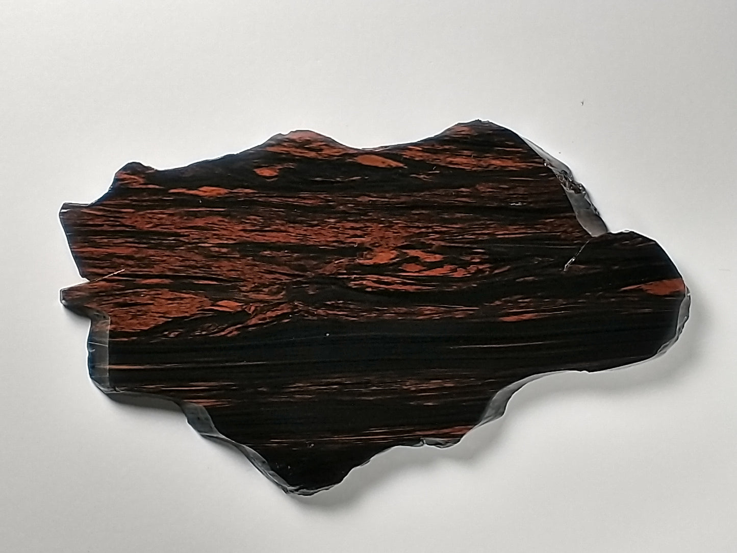 Obsidian Mahogany Slab Crystal, Polished Side, 5 inch