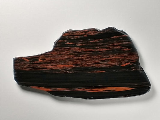 Obsidian Mahogany Slab Crystal, Polished Side, 4.5 inch