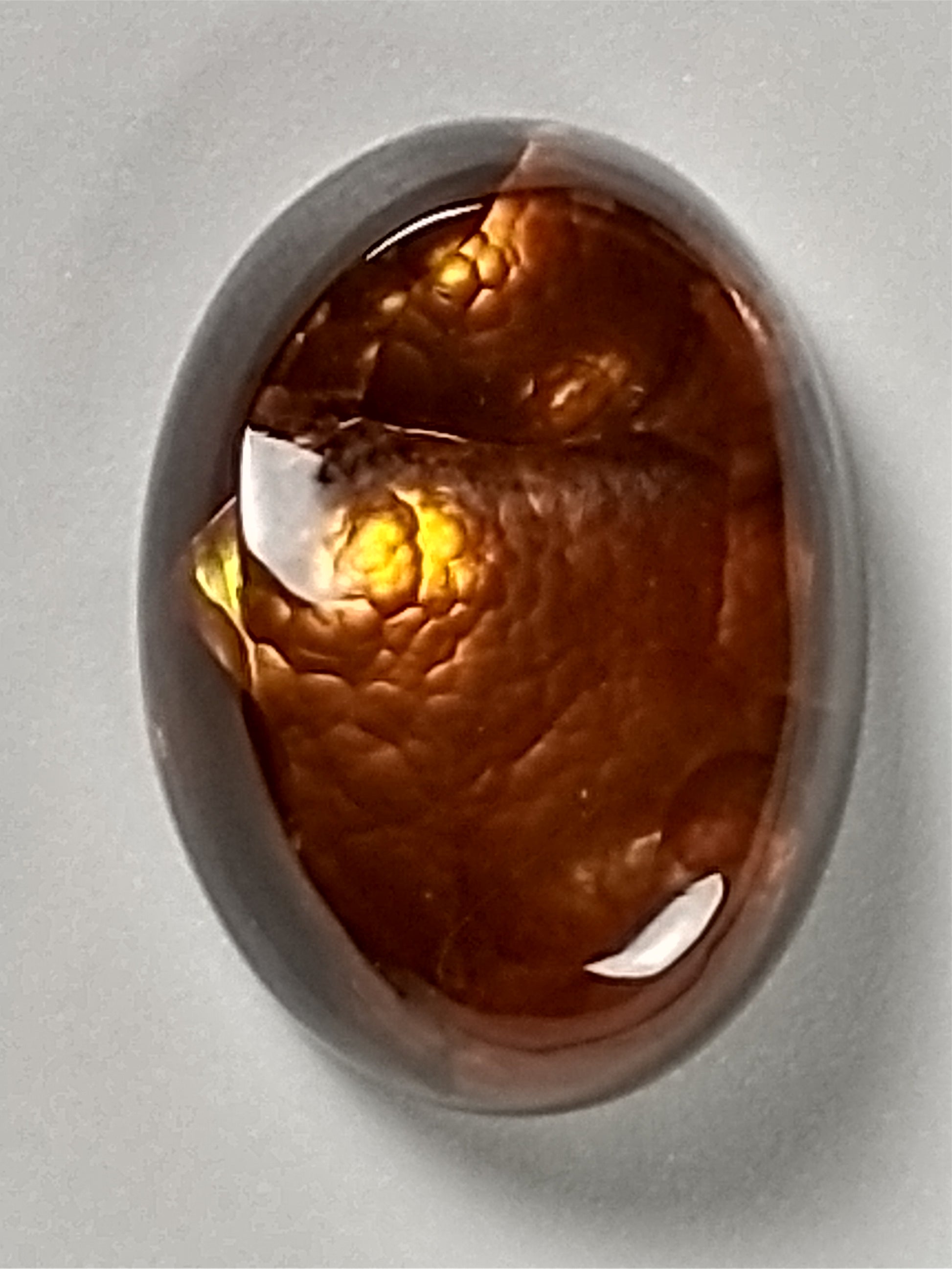 Fire Agate Cabochon, 3 Carat