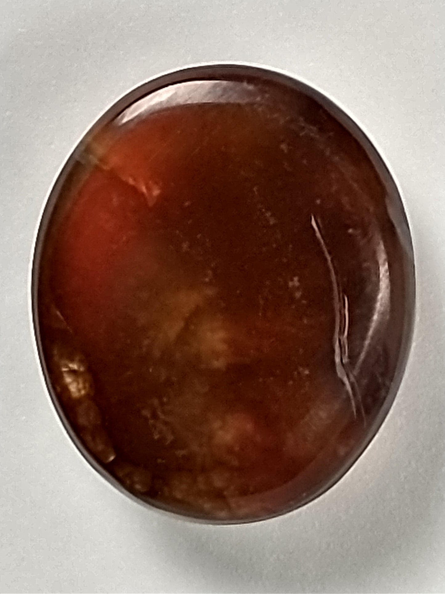 Fire Agate Cabochon, 4.5 Carat