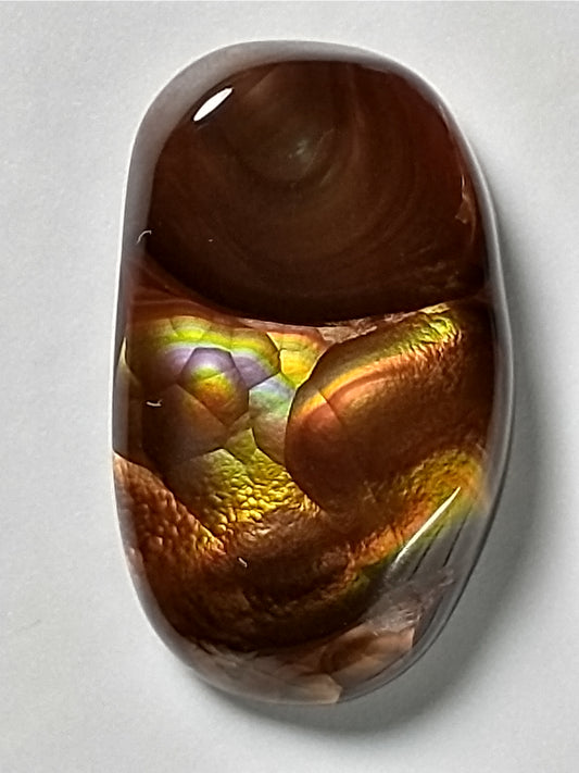 Fire Agate Cabochon, 5.5 Carat