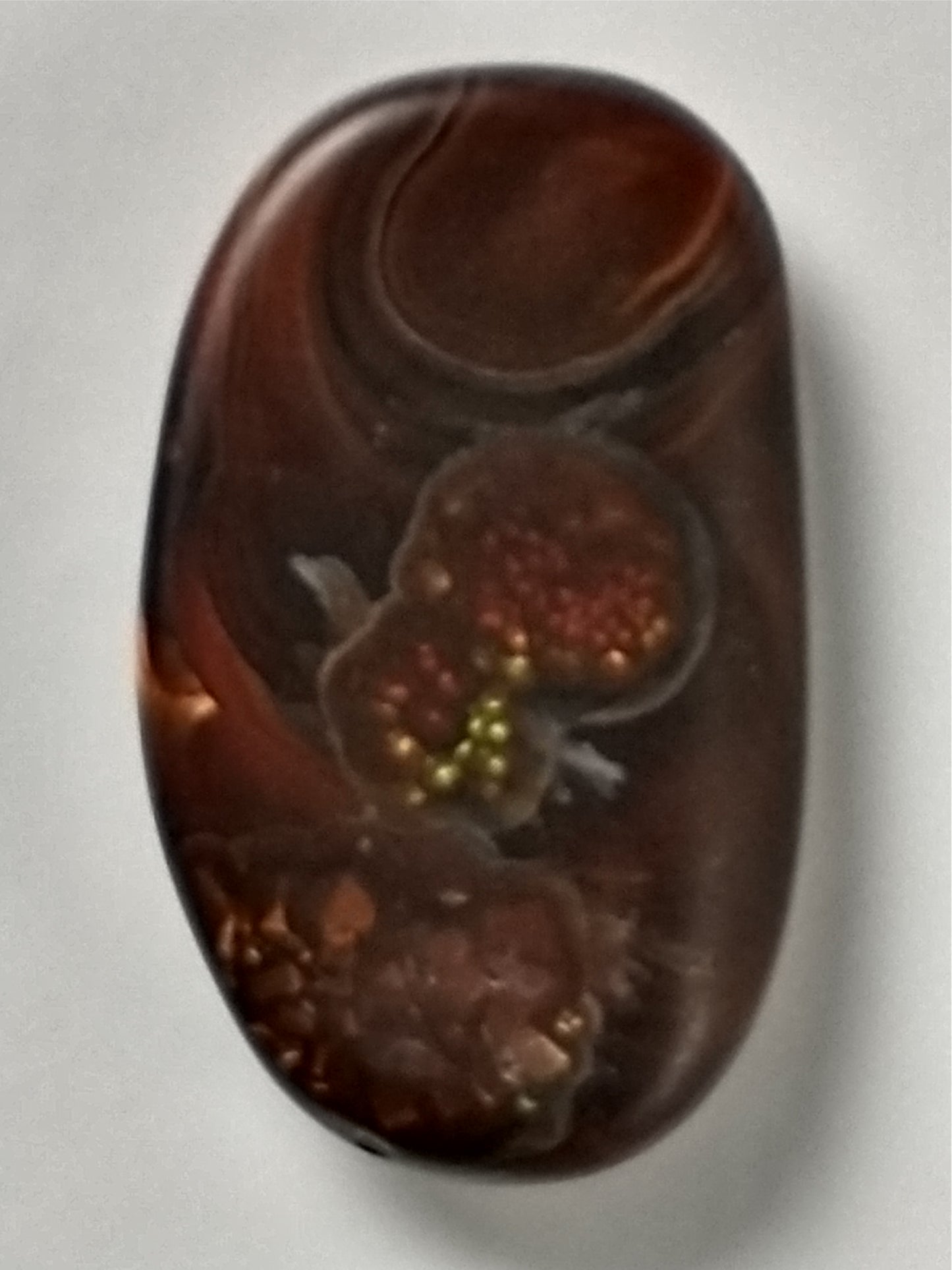 Fire Agate Cabochon, 5.5 Carat