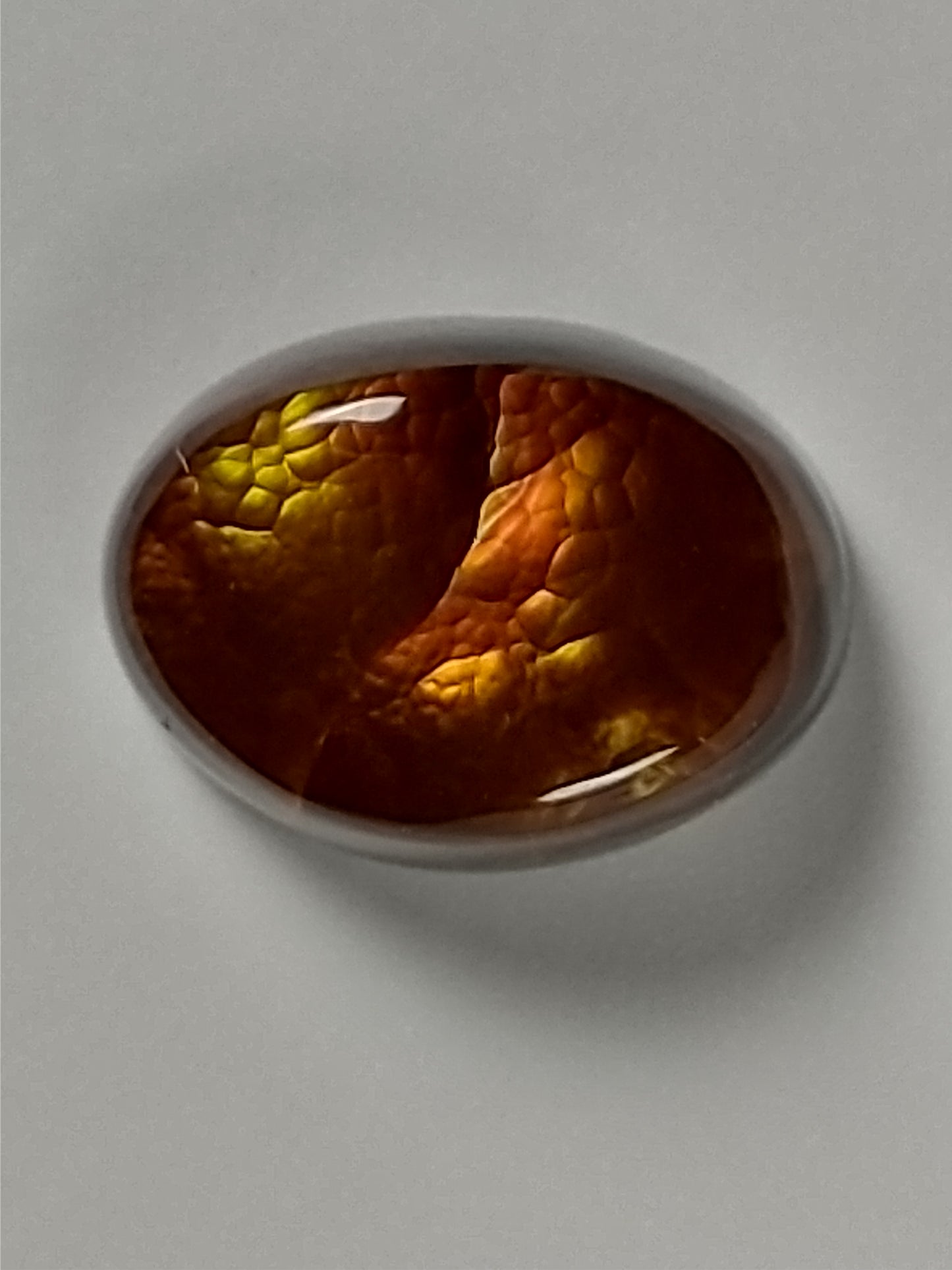 Fire Agate Cabochon, 4 Carat