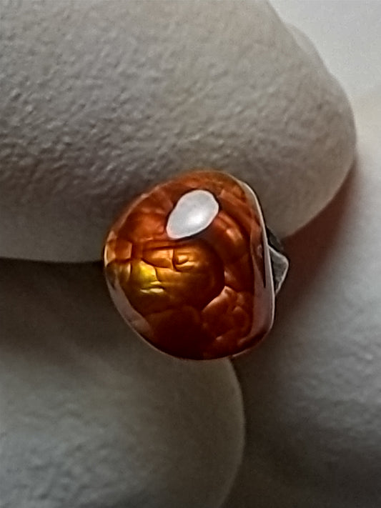 Fire Agate Cabochon, 1.5 Carat