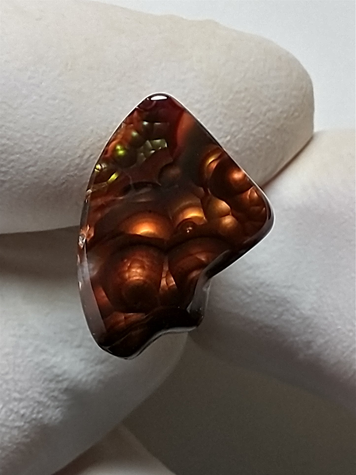 Fire Agate Cabochon, 4 Carat