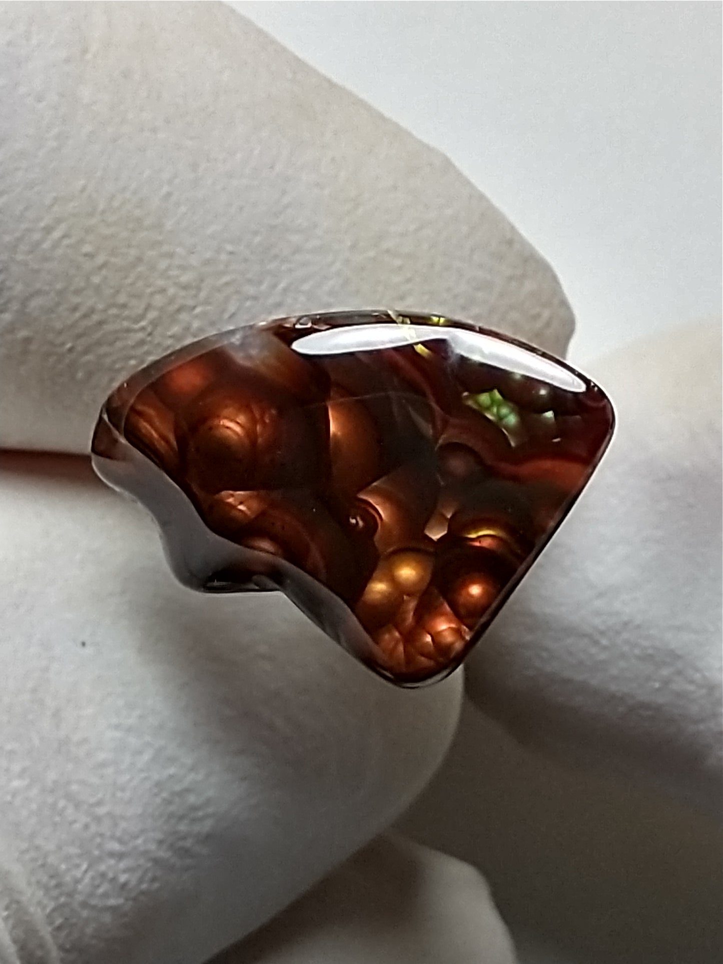 Fire Agate Cabochon, 4 Carat