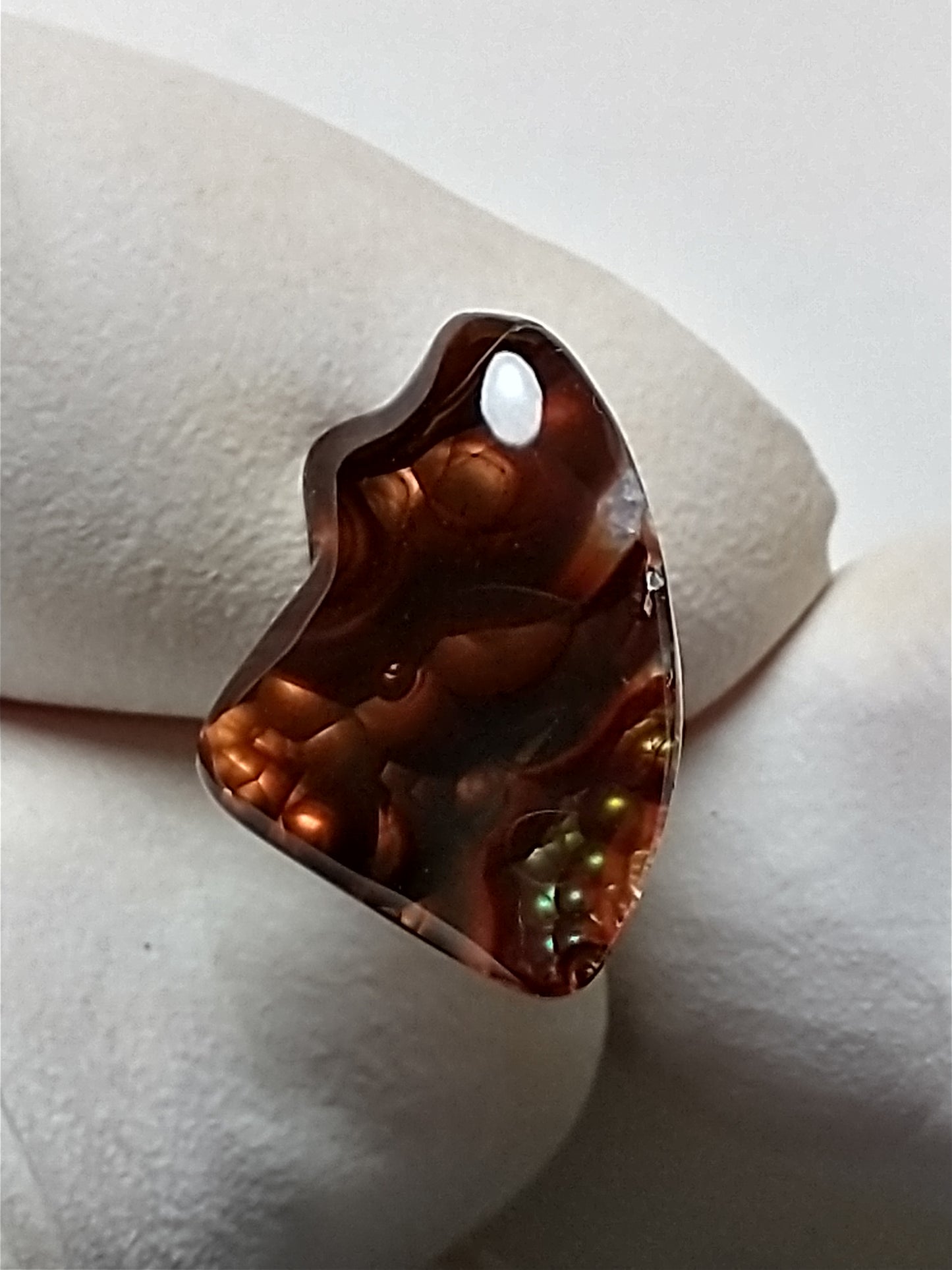 Fire Agate Cabochon, 4 Carat