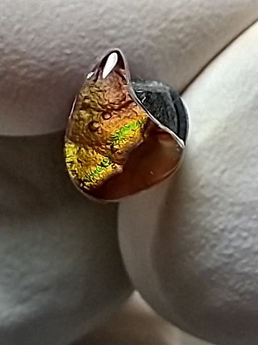 Fire Agate Cabochon, 1 Carat