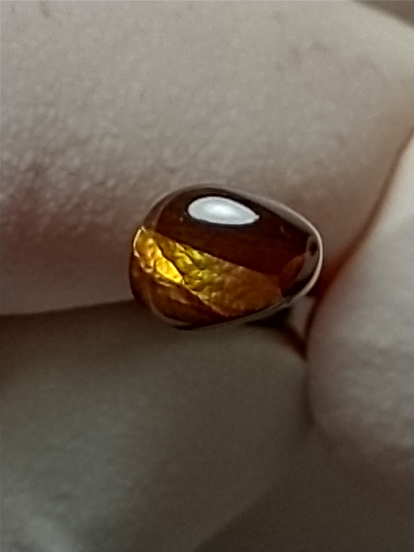 Fire Agate Cabochon, 1 Carat