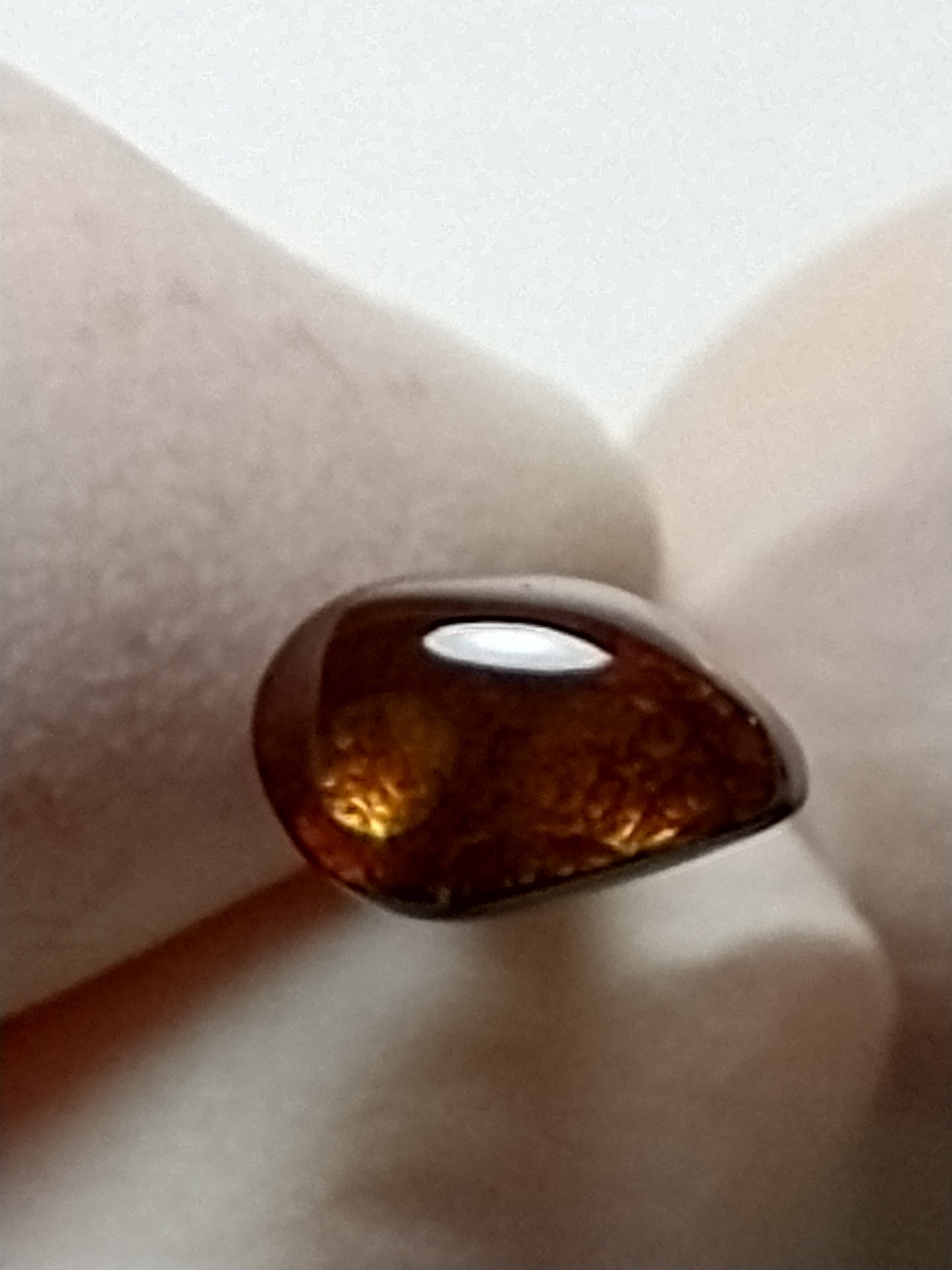 Fire Agate Cabochon, 1.5 Carat