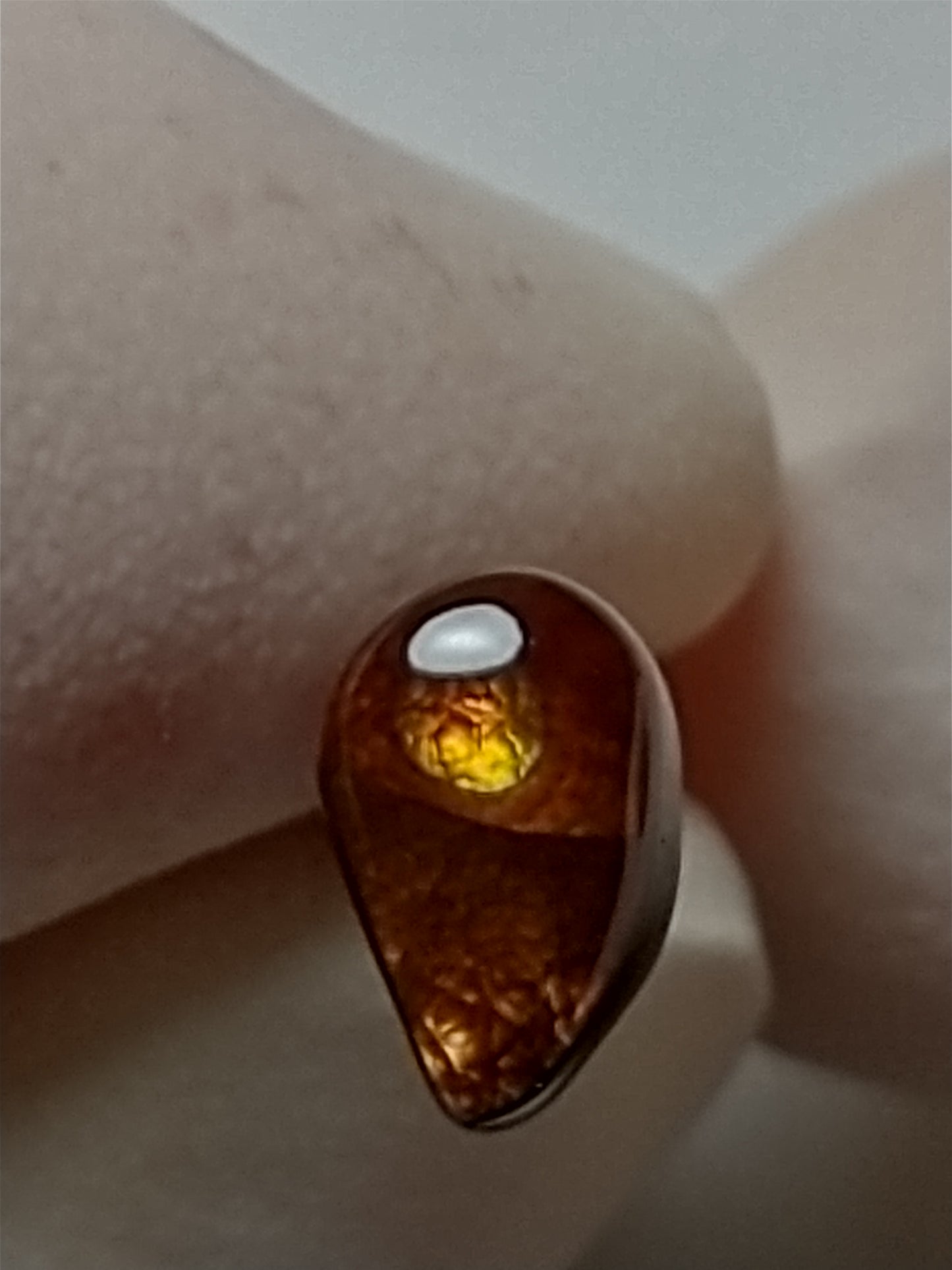 Fire Agate Cabochon, 1.5 Carat