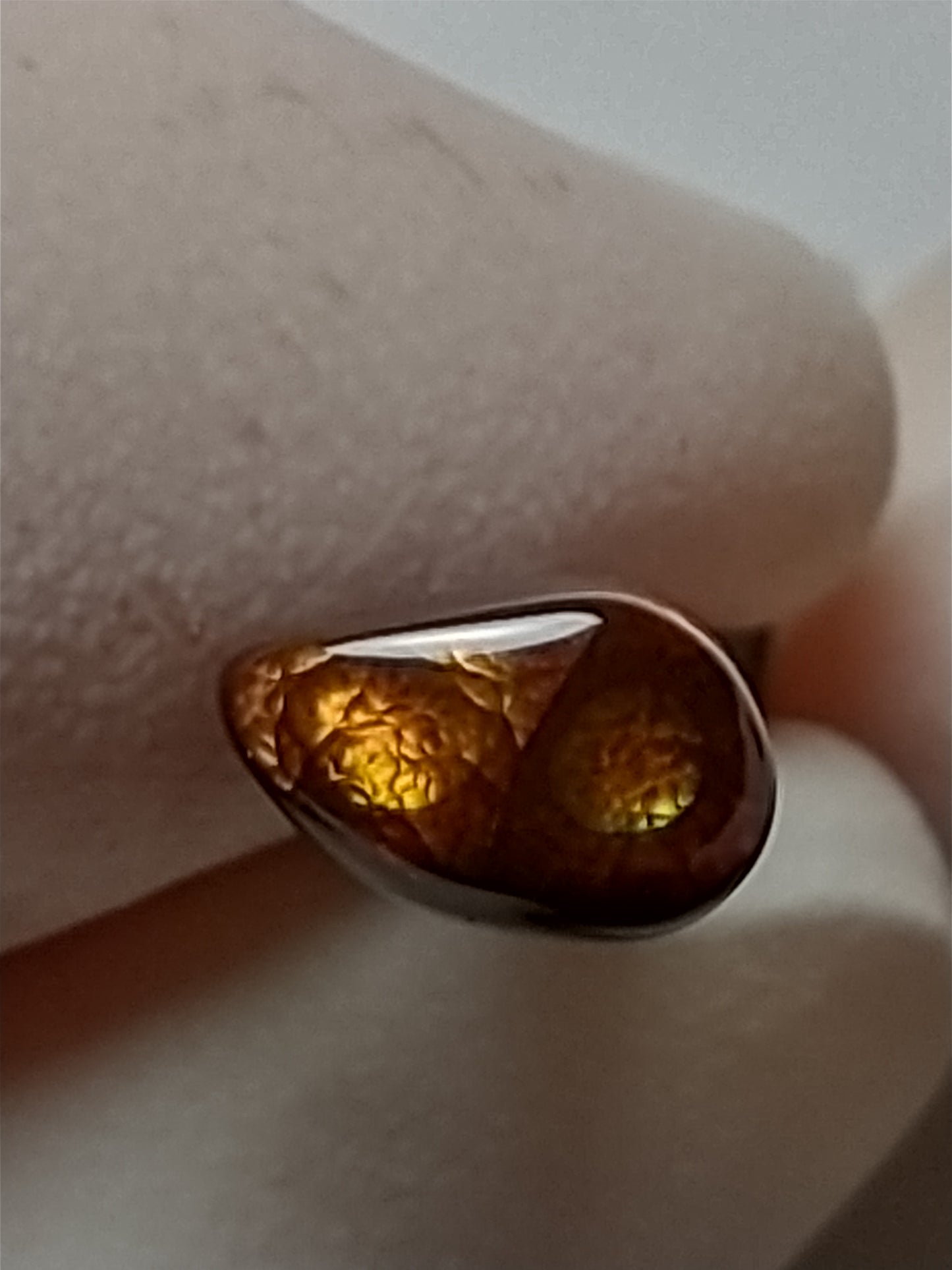 Fire Agate Cabochon, 1.5 Carat