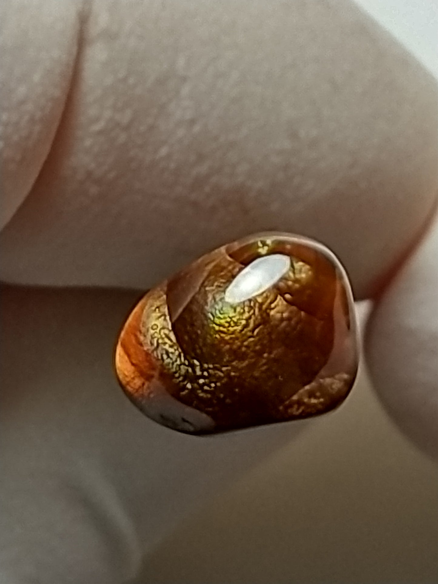 Fire Agate Cabochon, 1.5 Carat