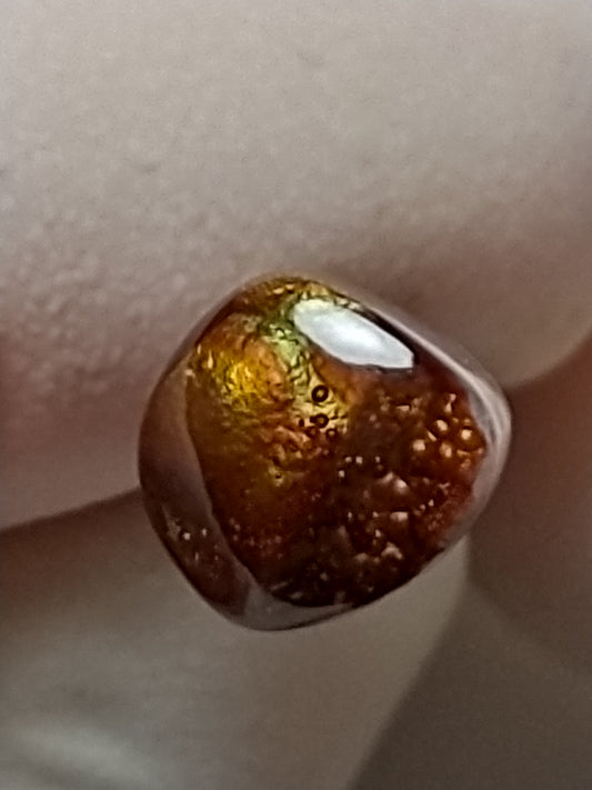 Fire Agate Cabochon, 2 Carat