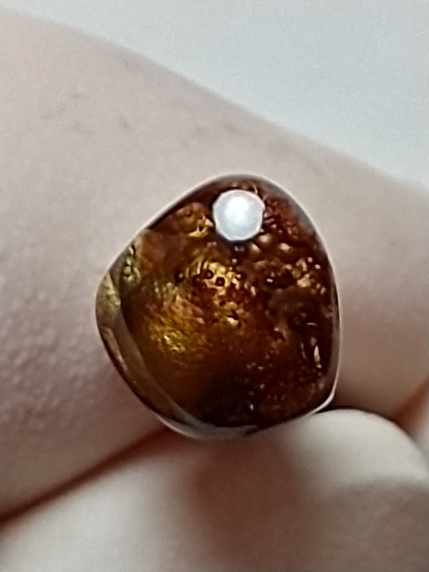 Fire Agate Cabochon, 2 Carat