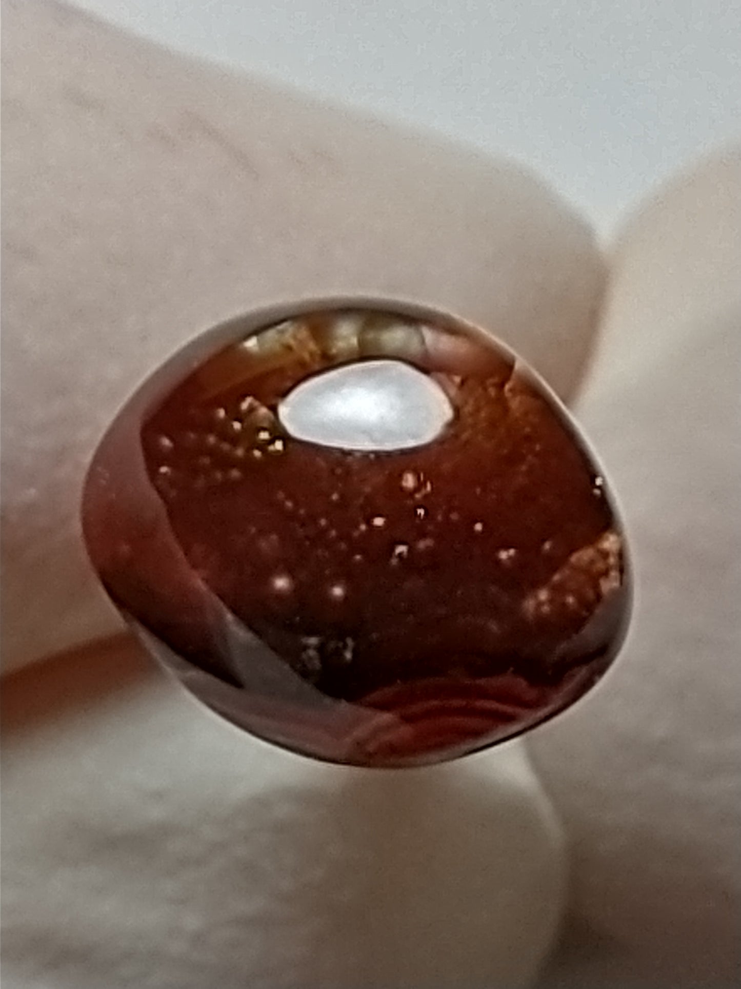 Fire Agate Cabochon, 2.5 Carat