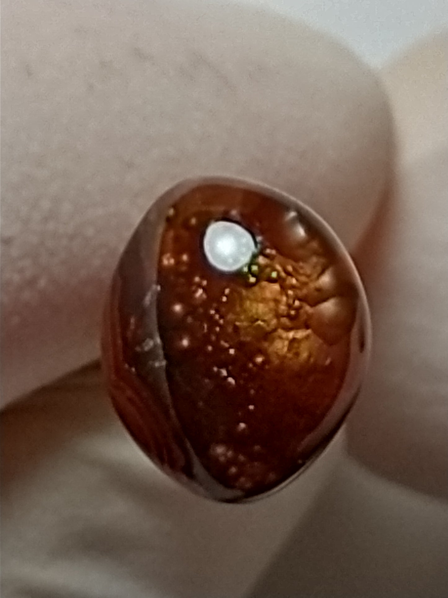 Fire Agate Cabochon, 2.5 Carat