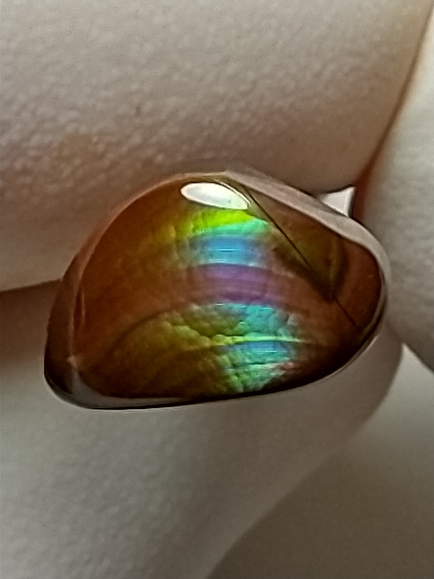 Fire Agate Cabochon, 3 Carat