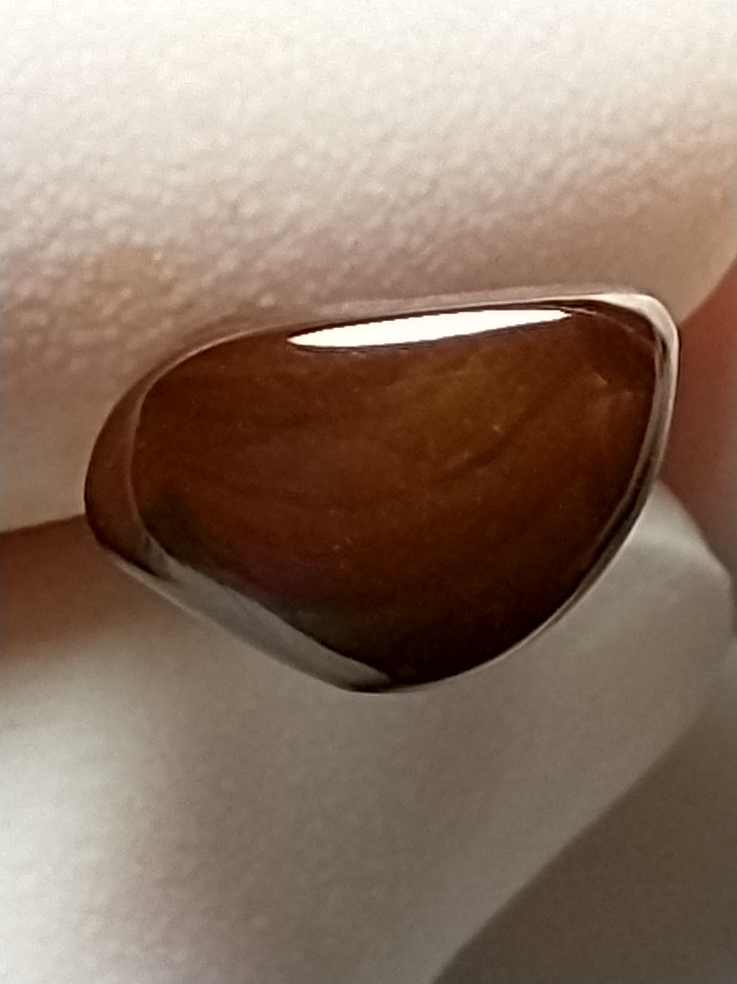 Fire Agate Cabochon, 3 Carat