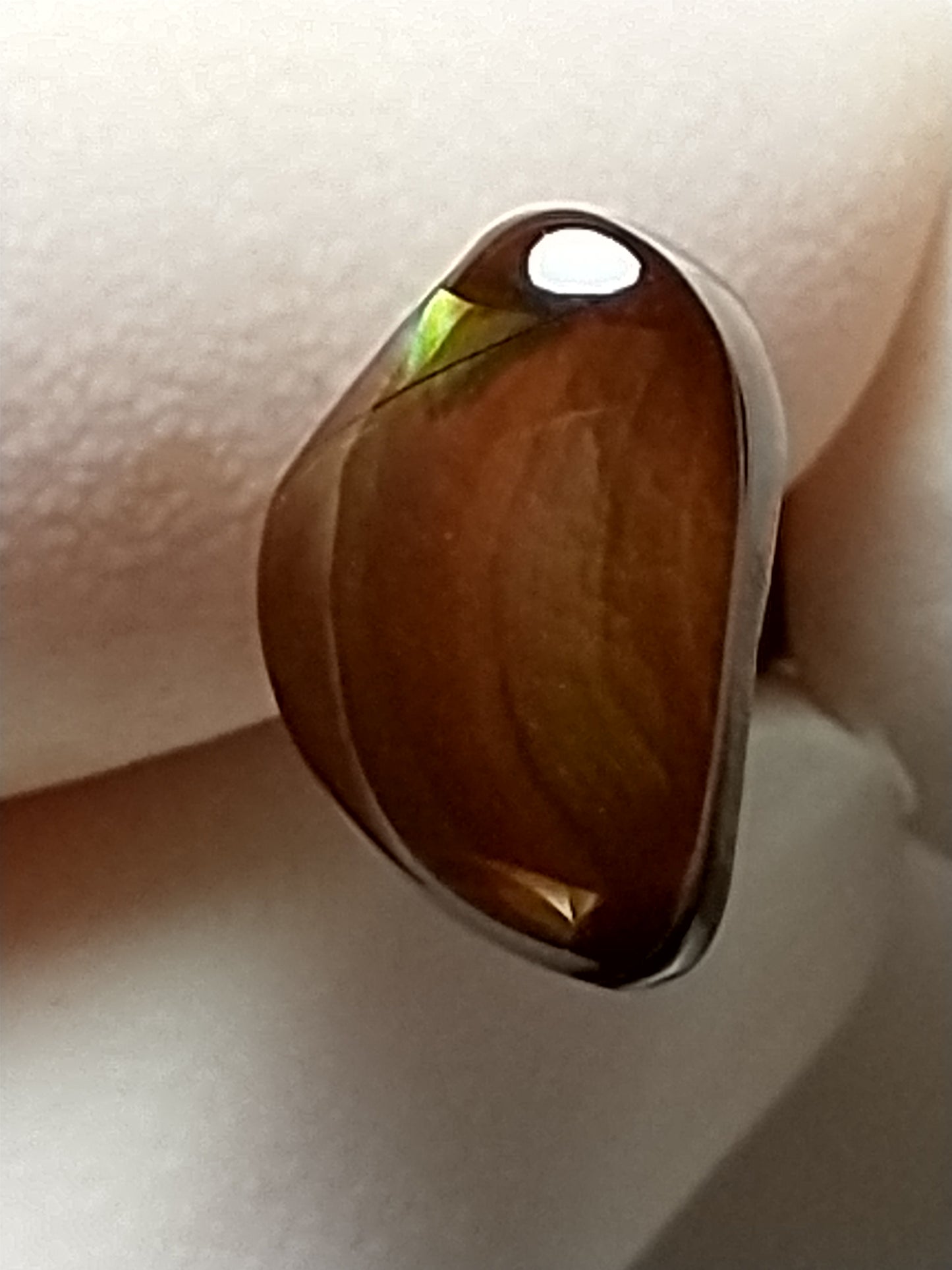 Fire Agate Cabochon, 3 Carat