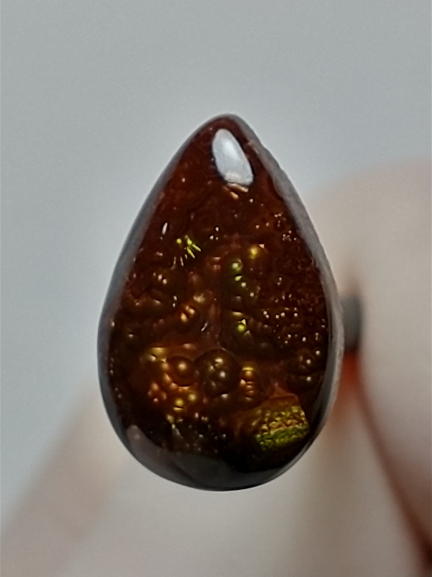 Fire Agate Cabochon, 4.5 Carat