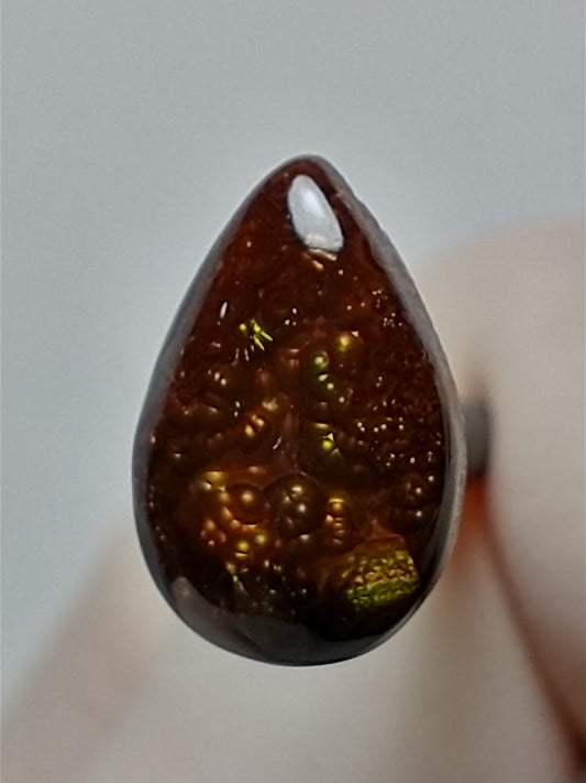 Fire Agate Cabochon, 4.5 Carat