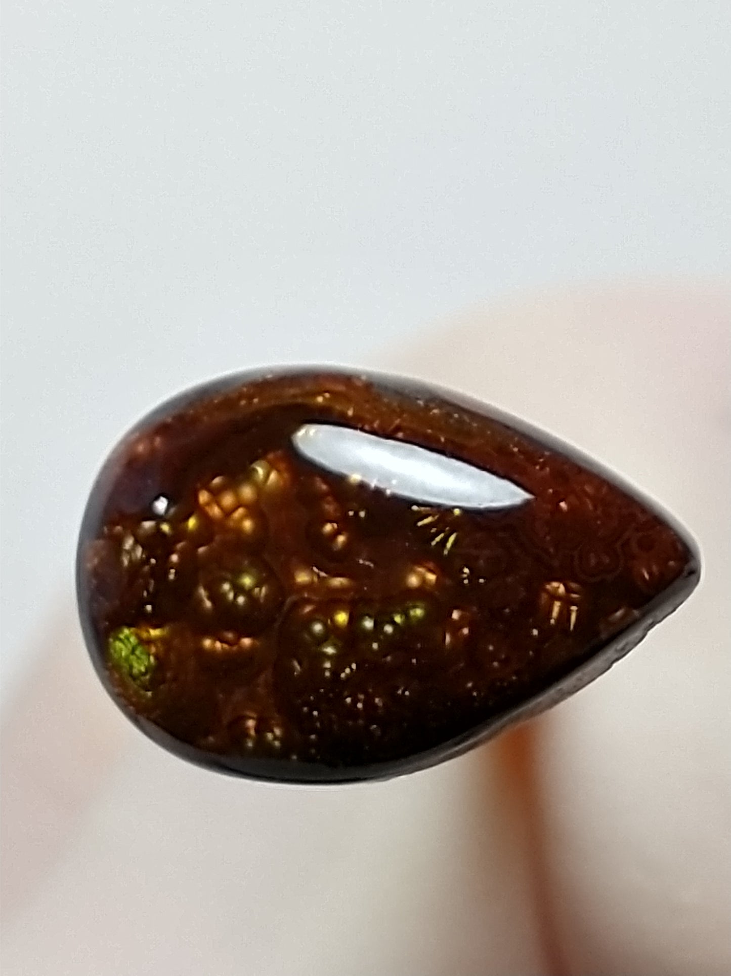 Fire Agate Cabochon, 4.5 Carat