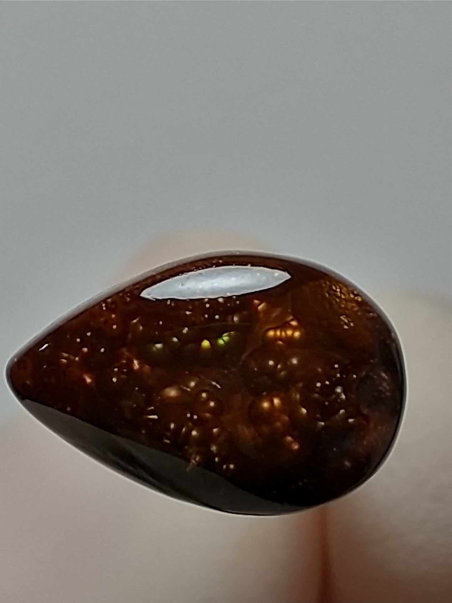 Fire Agate Cabochon, 4.5 Carat