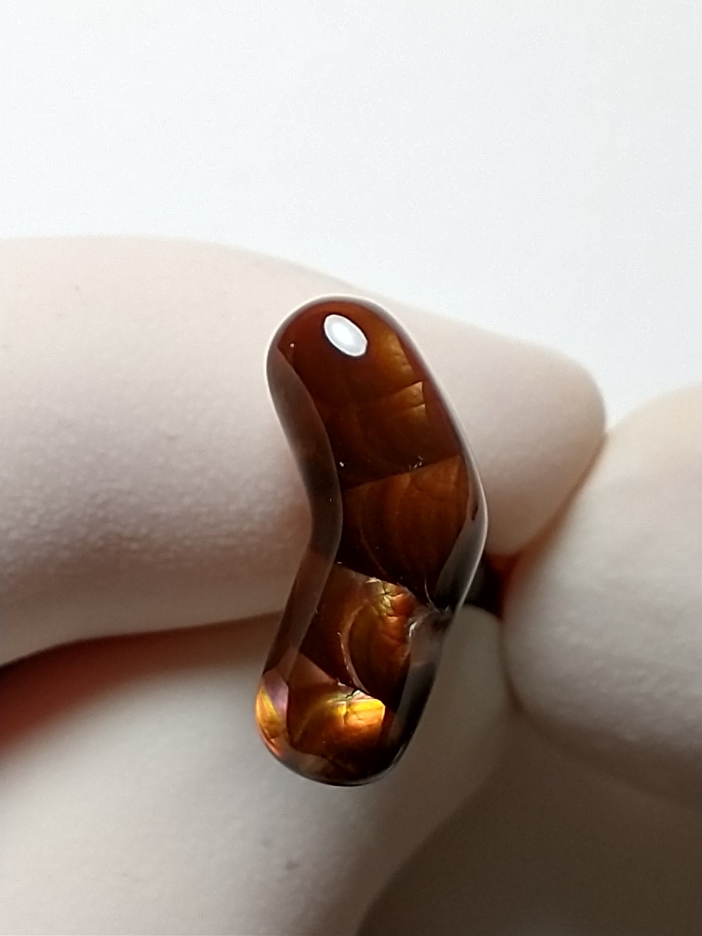 Fire Agate Cabochon, 5.5 Carat